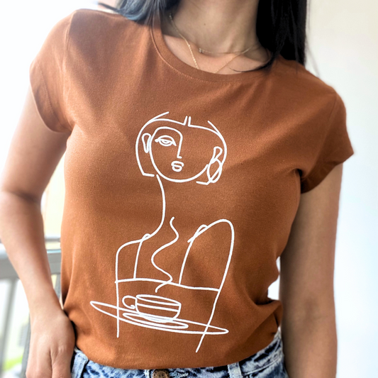 Camiseta mujer café lover