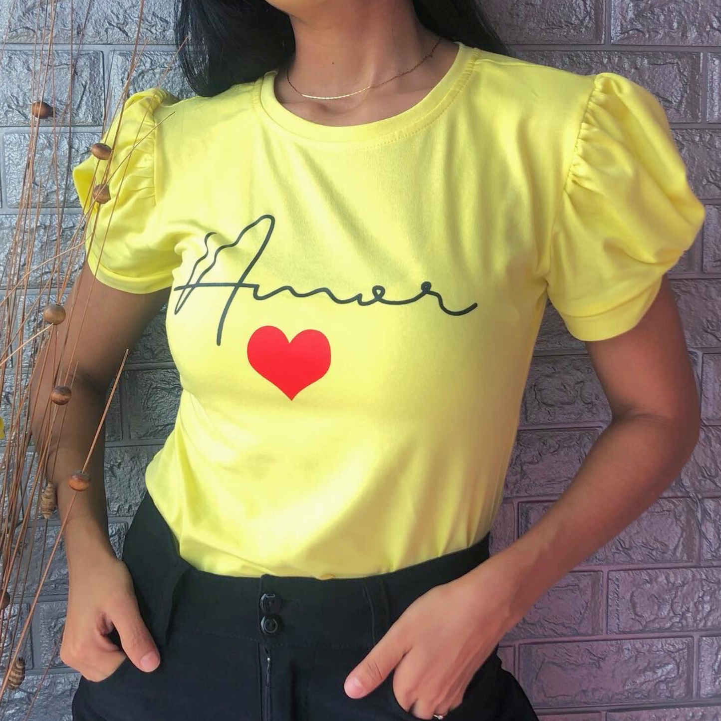 Blusa manga nudo amor