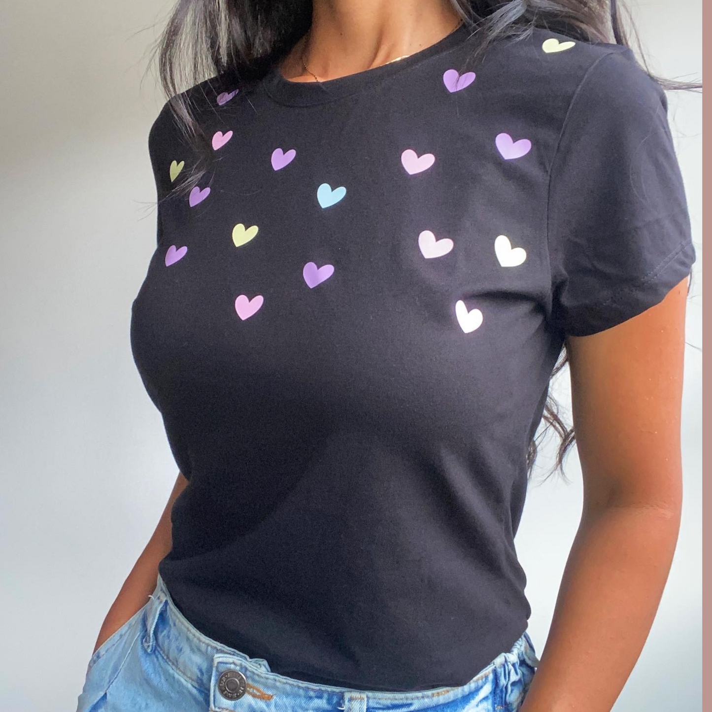 Camiseta Coquette corazones