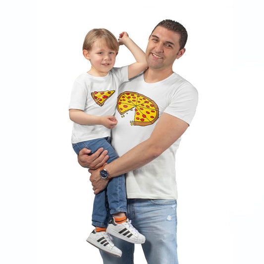 Camisetas papá e hijo pizza