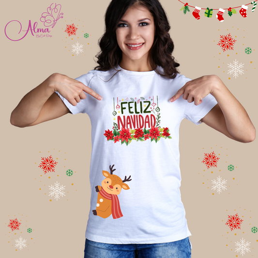 Camiseta Feliz navidad reno