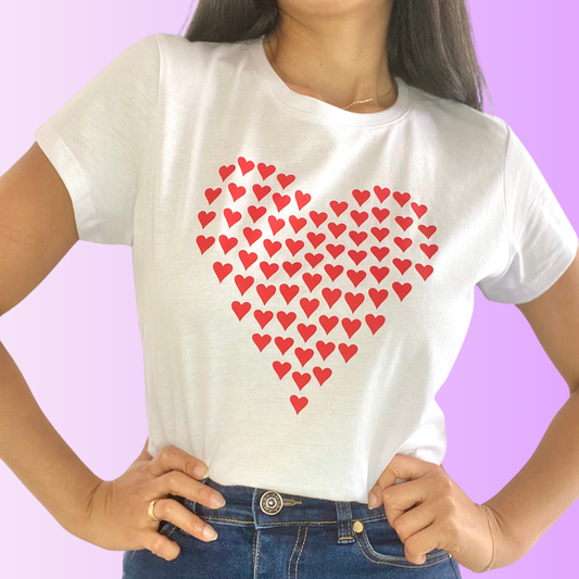 Camiseta corazones