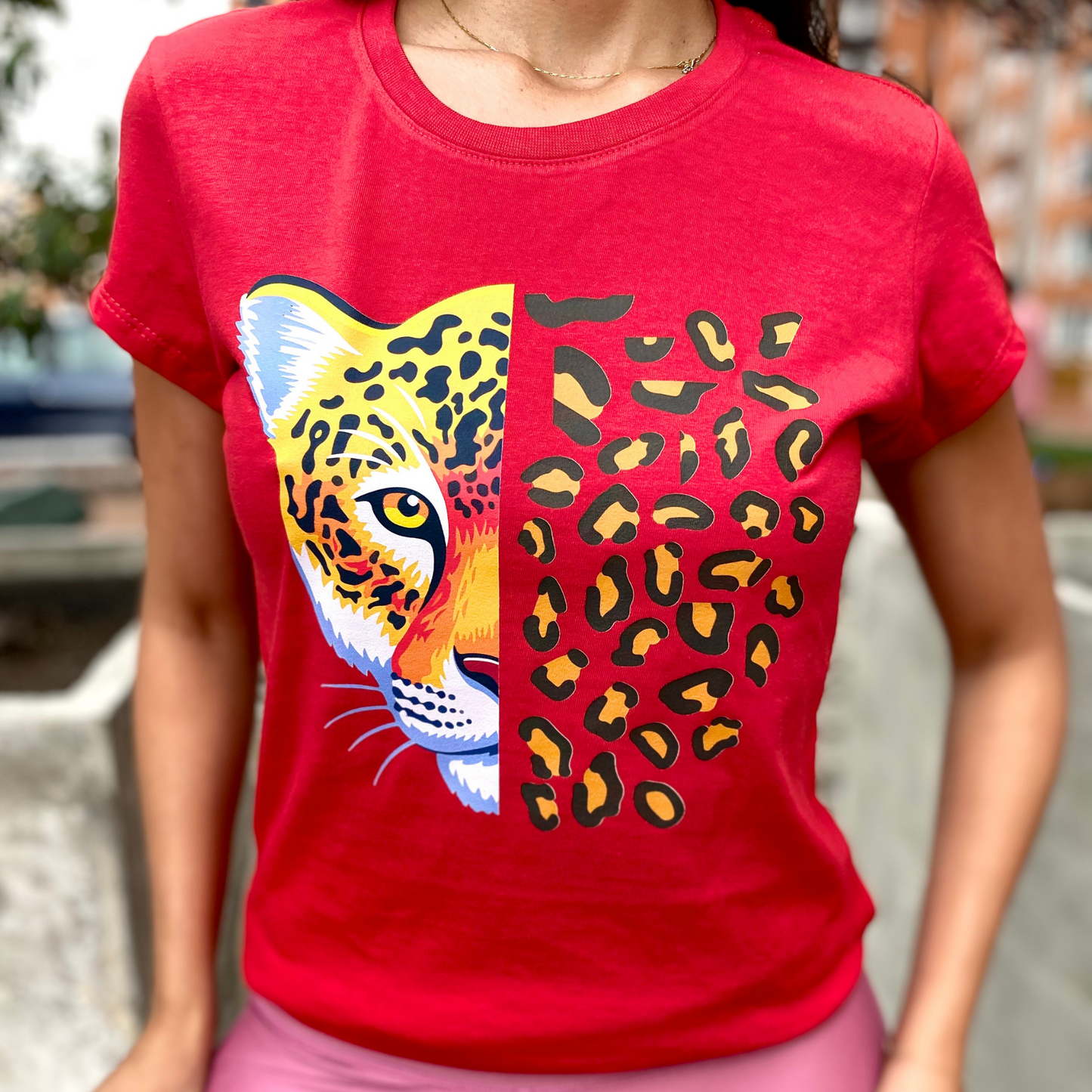 Camiseta leopardo face