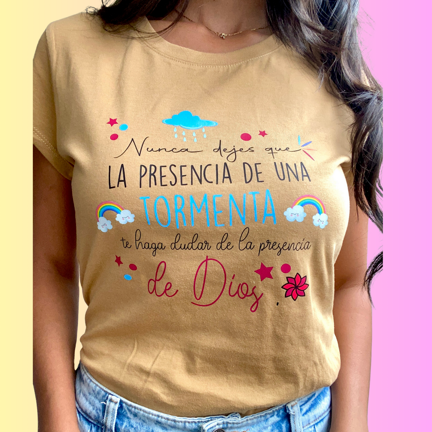 Camiseta en algodón nunca dudes de Dios