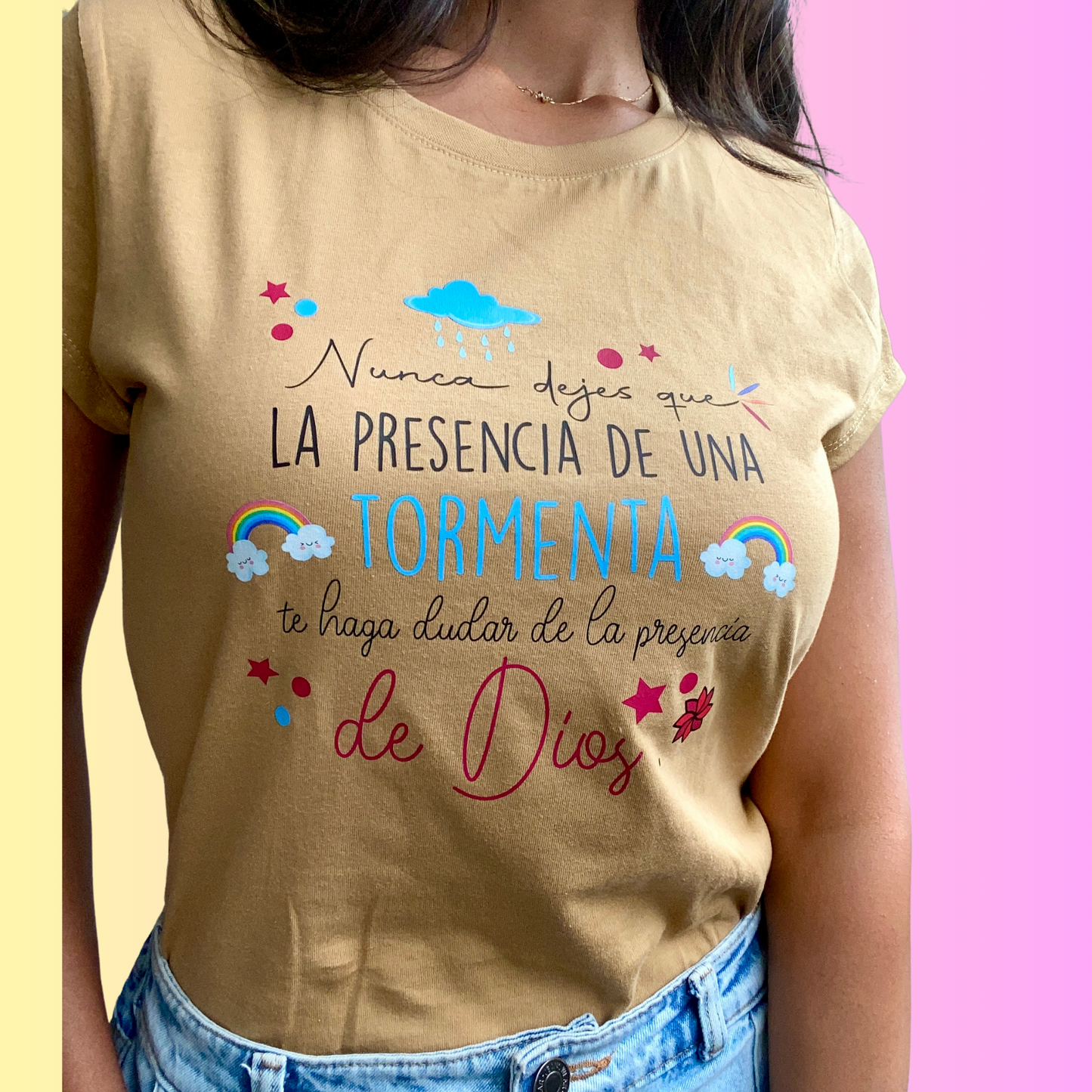 Camiseta en algodón nunca dudes de Dios