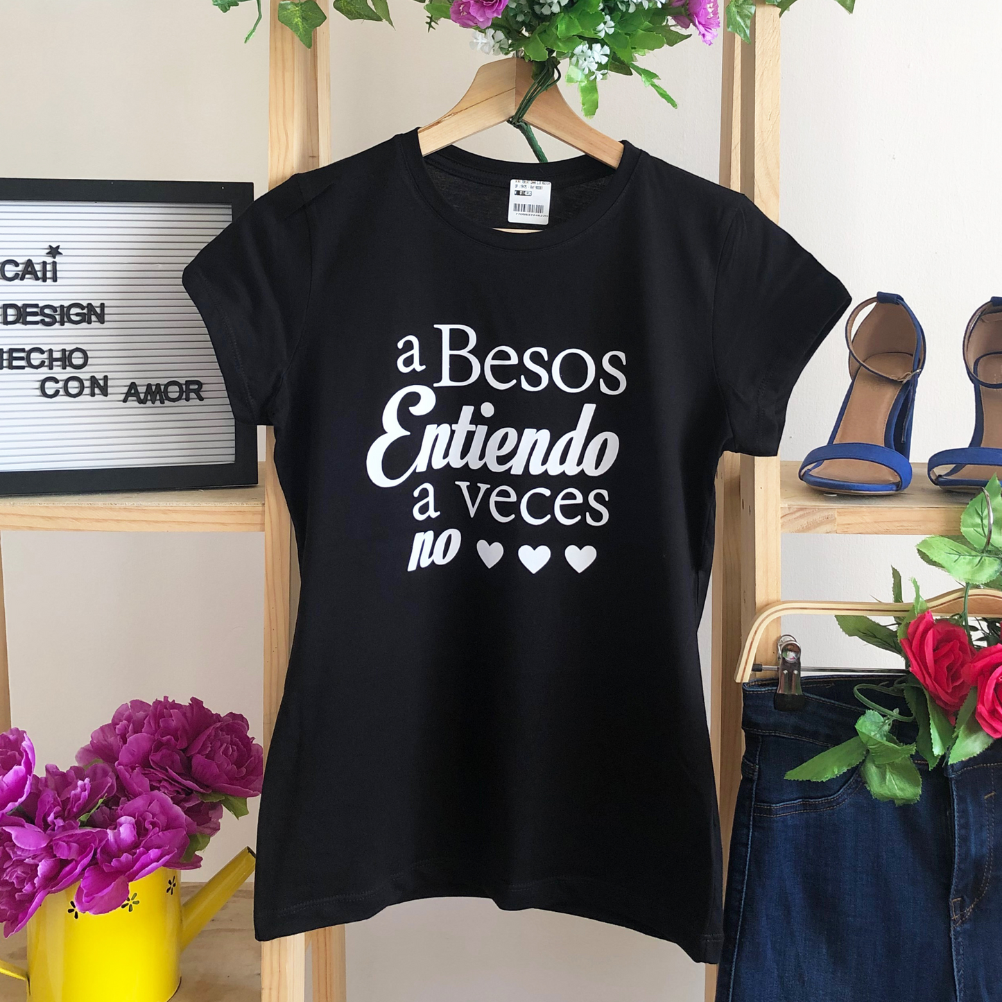 Camiseta a besos entiendo