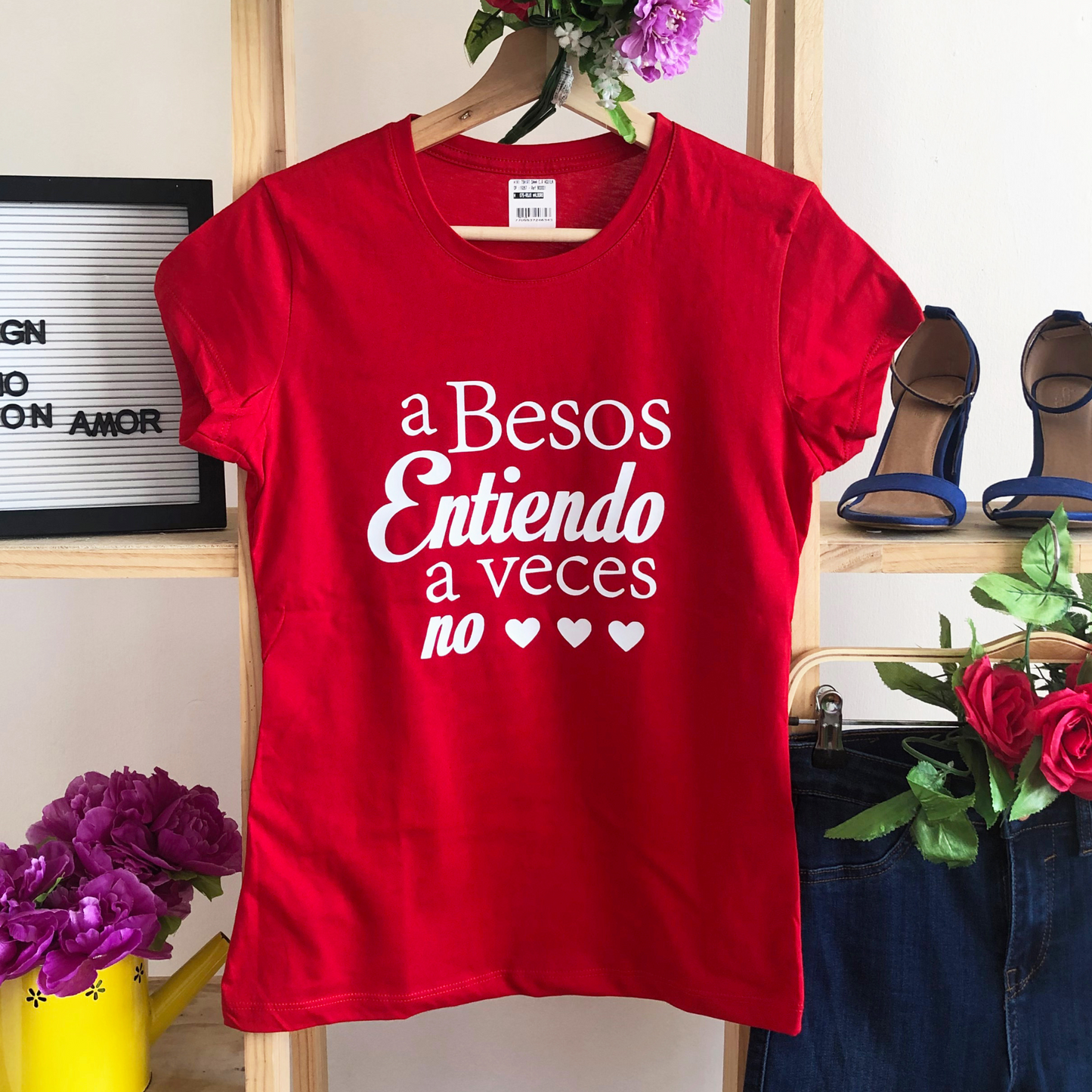 Camiseta a besos entiendo