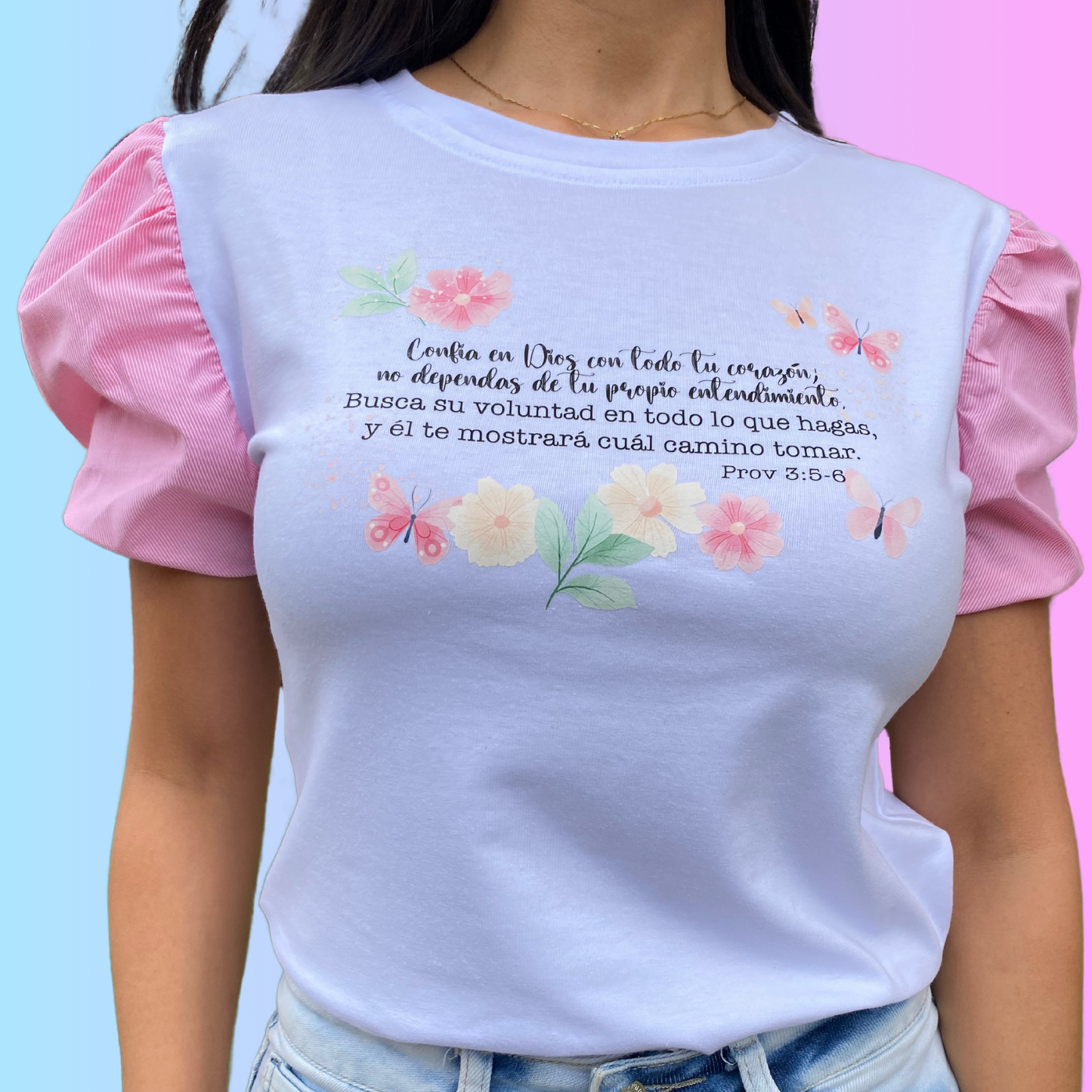 Blusa confia en ios con todo tu corazón.