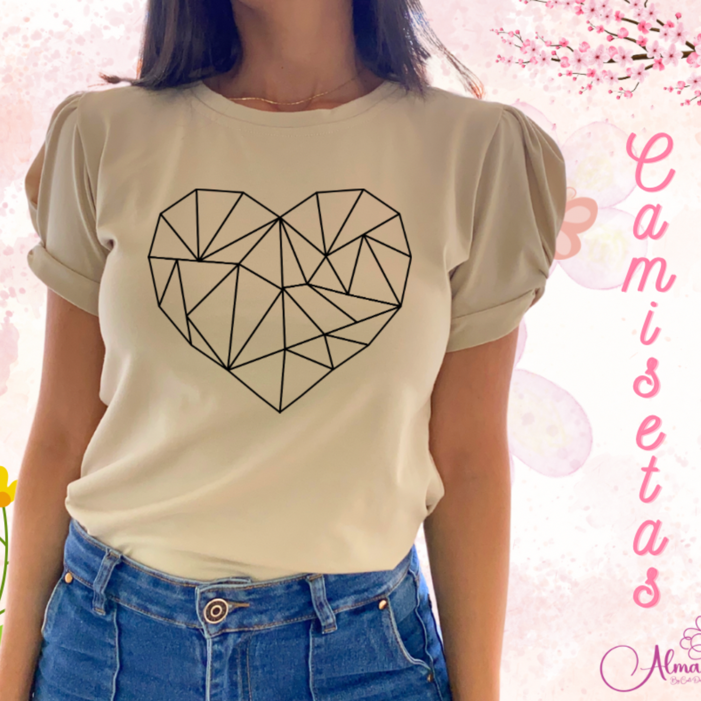 Blusa manga nudo corazón