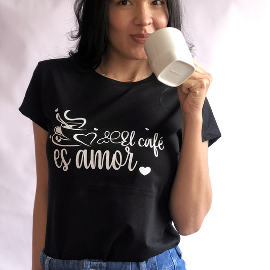 Camiseta el café es amor