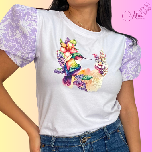 Blusa mujer manga globo