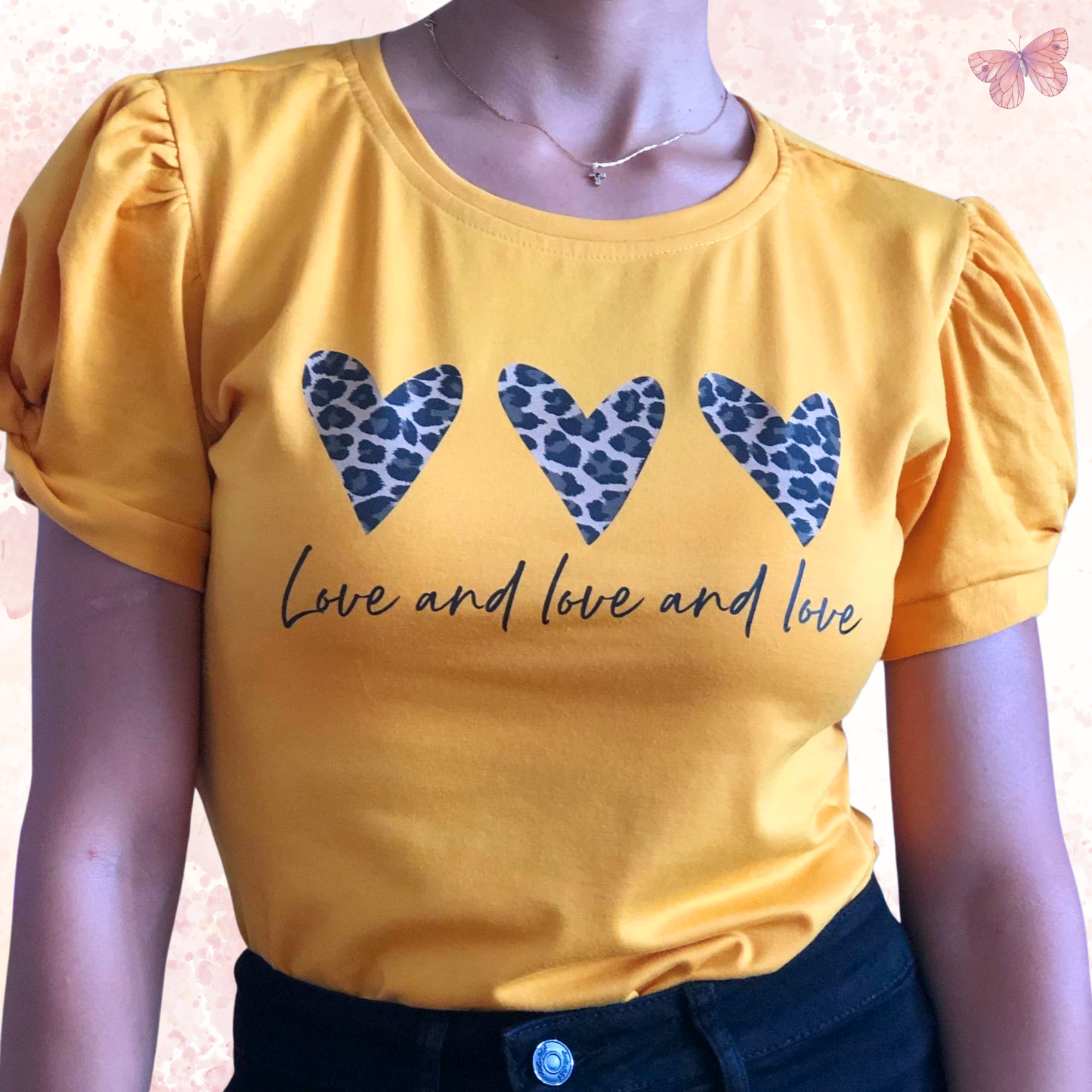 Blusa manga nudo Love love love